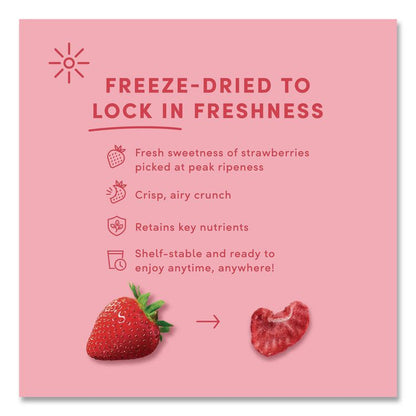 Hyper-Dried Grab and Go Strawberries in White and Dark Chocolate, 1.7 oz Packet, 12/Carton