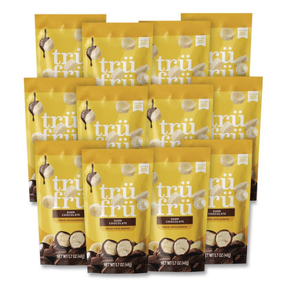 Hyper-Dried Grab and Go Dried Bananas in Dark Chocolate, 1.7 oz Packet, 12/Carton