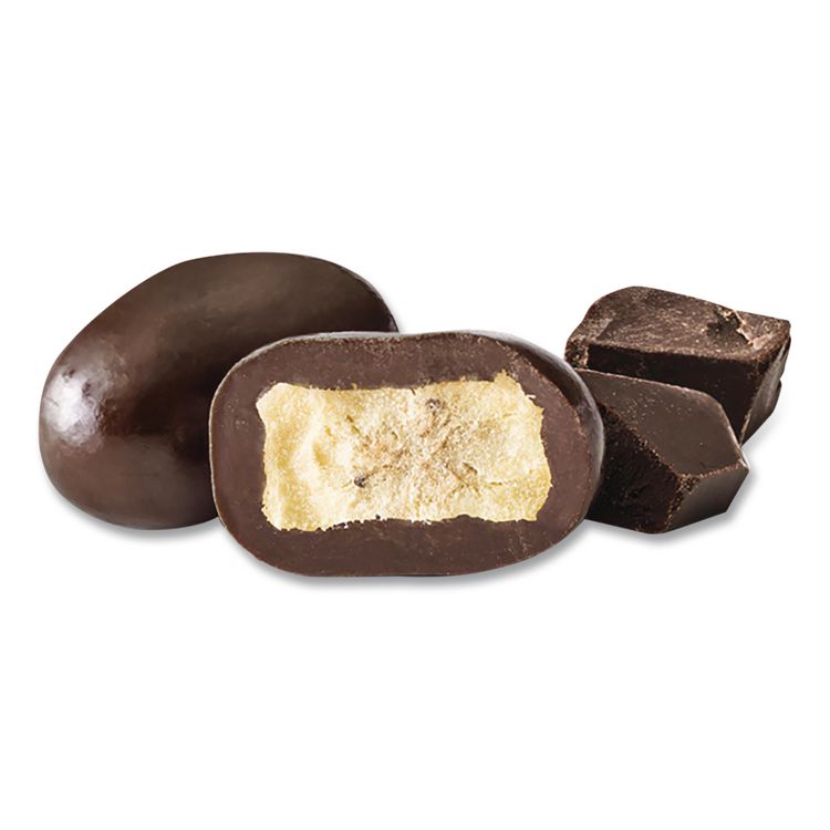 Hyper-Dried Grab and Go Dried Bananas in Dark Chocolate, 1.7 oz Packet, 12/Carton
