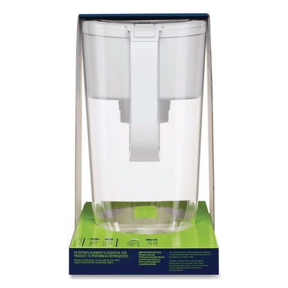 Tahoe Water Pitcher with Elite Filter, 10 Cups, Bright White, 2/Carton