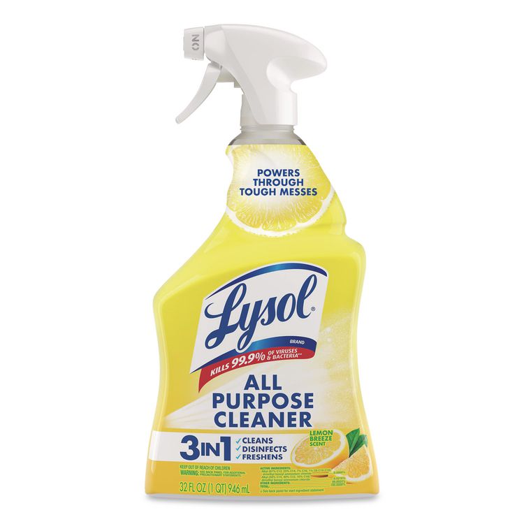 Ready-to-Use All-Purpose Cleaner, Lemon Breeze Scent, 32 oz Spray Bottle