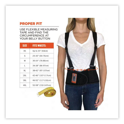 ProFlex 2000SF High-Performance Spandex Back Support Brace, Small, 25" to 30" Waist, Black