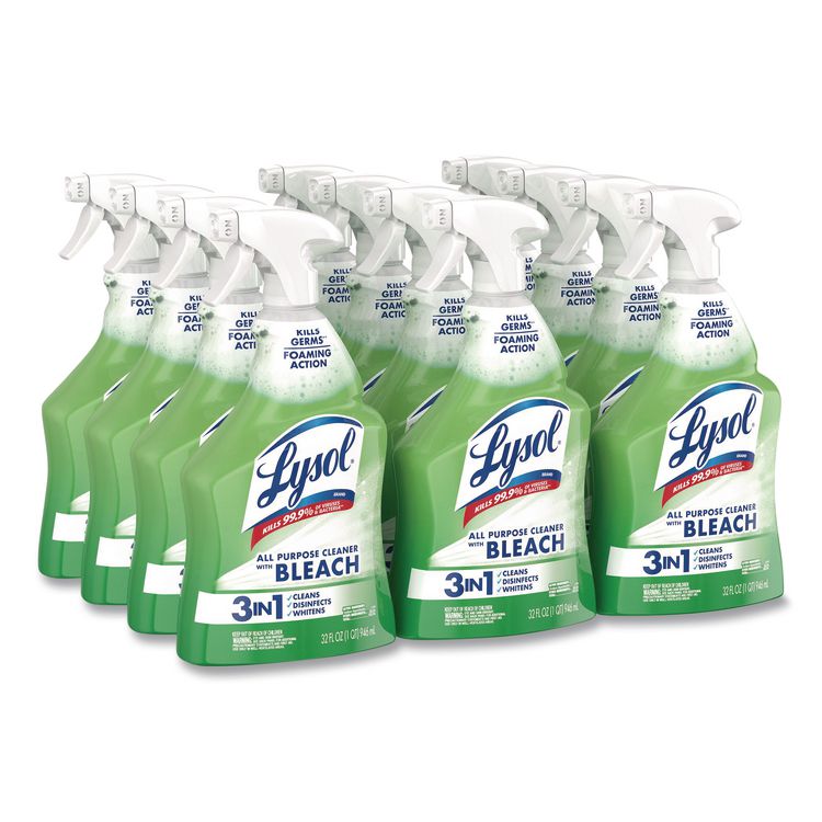 Multi-Purpose Cleaner with Bleach, 32 oz Spray Bottle, 12/Carton