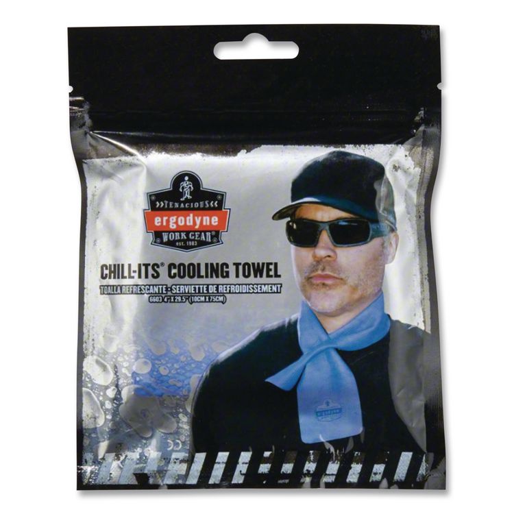 Chill-Its Cooling Towel, One Size Fits Most, Blue