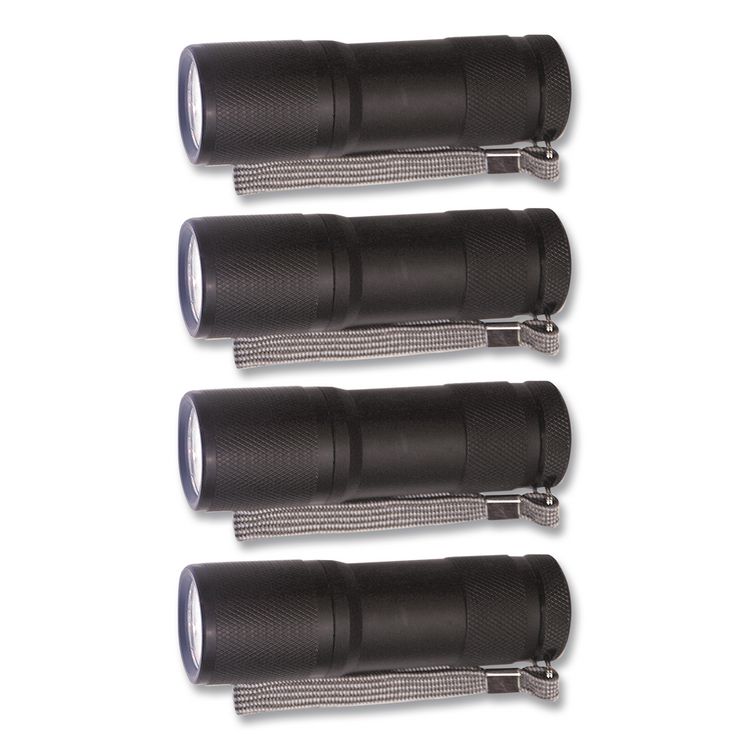 UV/Black Light, VeriClean, 3 AAA Batteries (Sold Separately), Black, 4/Carton