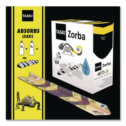 Zorba Absorbent Control Strips, 0.5 gal, 1" x 100 ft, 50 Strips/Box