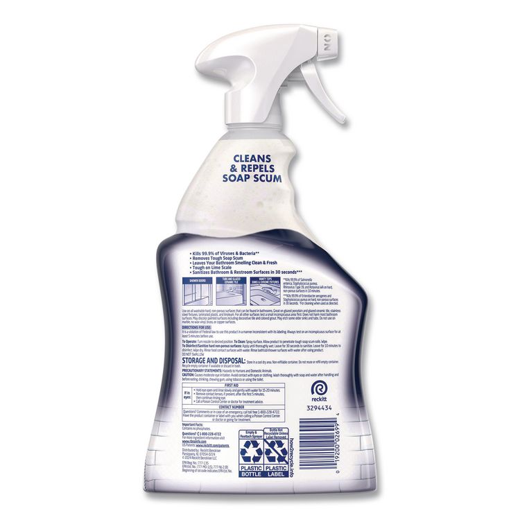 Disinfectant Power Bathroom Foamer, Liquid, Atlantic Fresh Scent, 32 oz Spray Bottle
