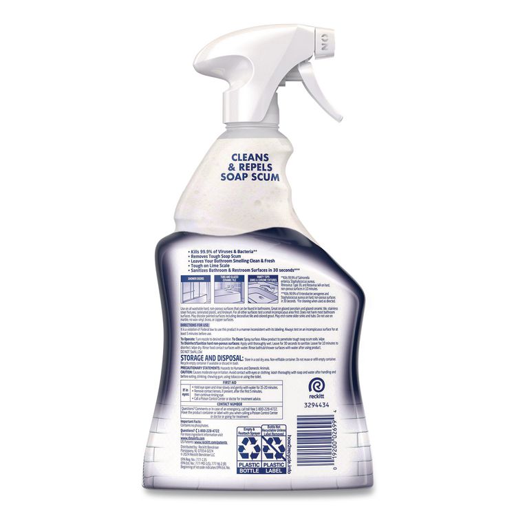 Disinfectant Power Bathroom Foamer, Liquid, Atlantic Fresh Scent, 32 oz Spray Bottle, 12/Carton