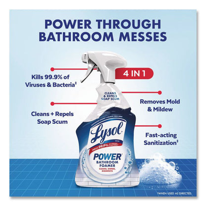 Disinfectant Power Bathroom Foamer, Liquid, Atlantic Fresh Scent, 32 oz Spray Bottle, 12/Carton
