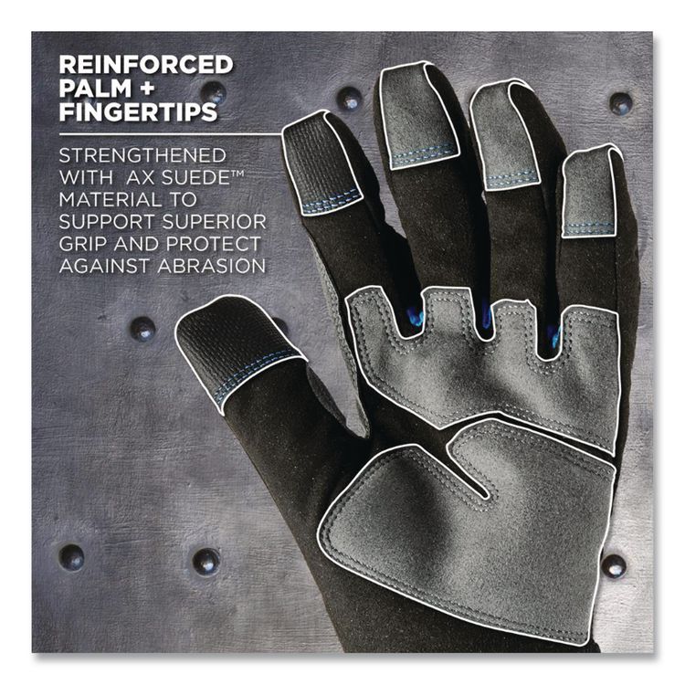 Proflex 817 Reinforced Thermal Utility Gloves, EN388: 3423X, 2X-Large, Black, Pair