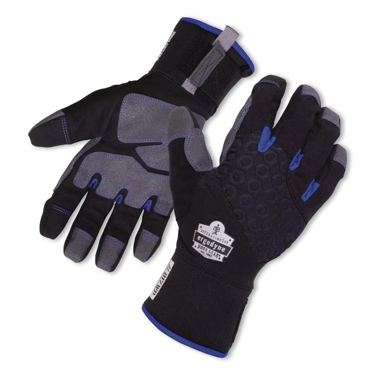 Proflex 817WP Reinforced Thermal Waterproof Utility Gloves, EN388: 3423X, Small, Black, Pair