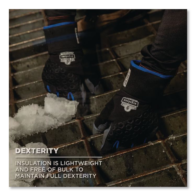 Proflex 817WP Reinforced Thermal Waterproof Utility Gloves, EN388: 3423X, 2X-Large, Black, Pair