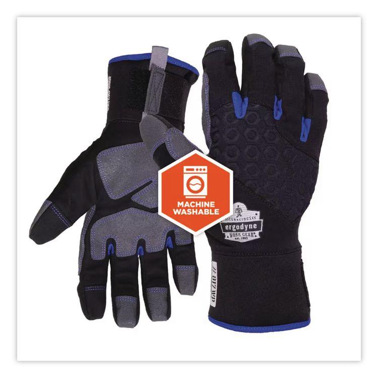 Proflex 817WP Reinforced Thermal Waterproof Utility Gloves, EN388: 3423X, Small, Black, Pair