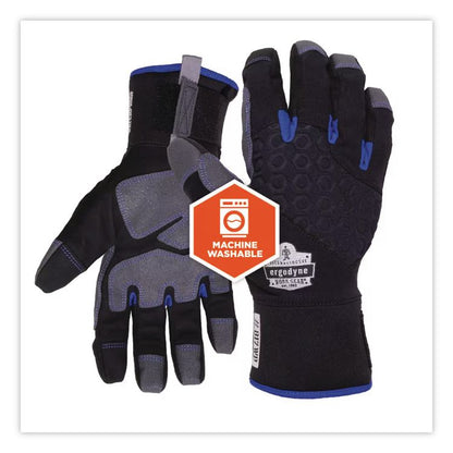 Proflex 817WP Reinforced Thermal Waterproof Utility Gloves, EN388: 3423X, Large, Black, Pair