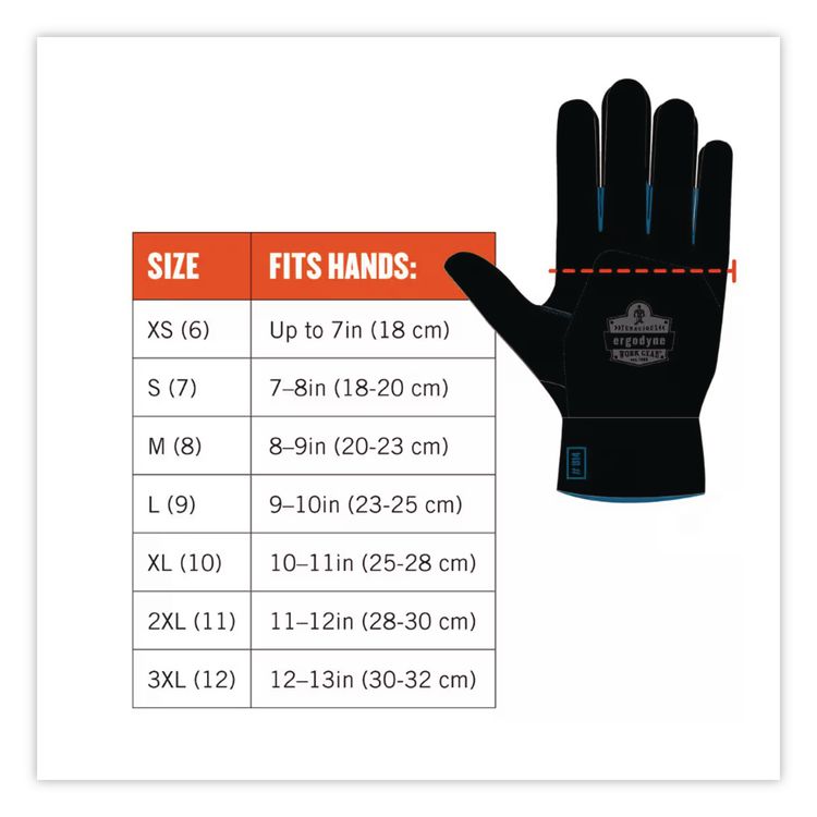 Proflex 817WP Reinforced Thermal Waterproof Utility Gloves, EN388: 3423X, Medium, Black, Pair