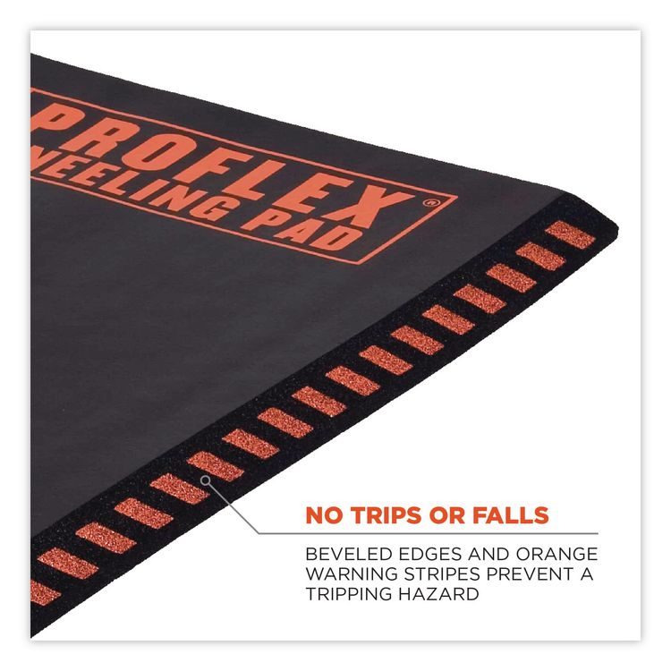 ProFlex 385 Large Kneeling Pad, Rectangular, Black Textured Surface, 16" x 28"