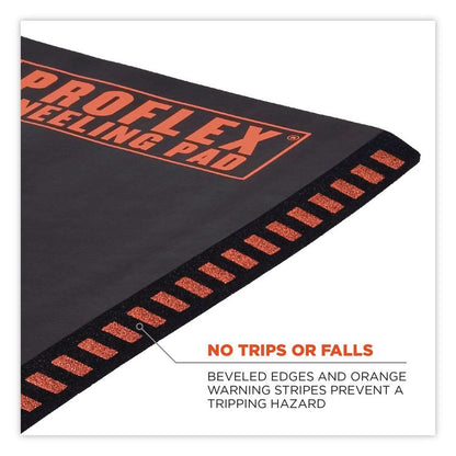 ProFlex 385 Large Kneeling Pad, Rectangular, Black Textured Surface, 16" x 28"