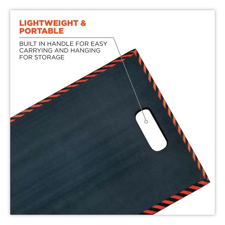 ProFlex 385 Large Kneeling Pad, Rectangular, Black Textured Surface, 16" x 28"