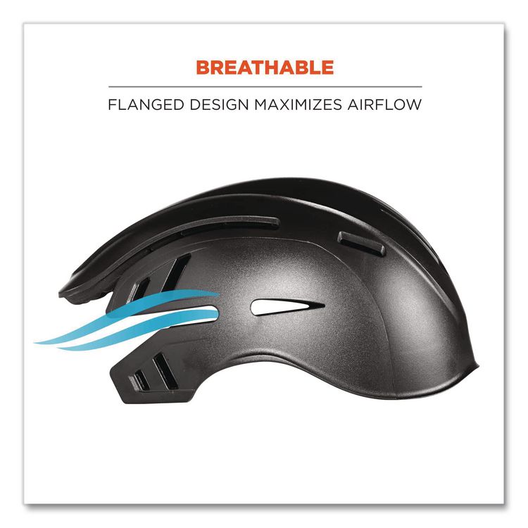 Skullerz 8950 Bump Cap, Long Front Brim, 3X-Small to Large (Up to 7.5), 0.01" Insert, Black