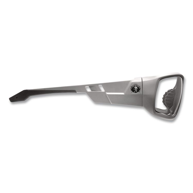 Skullerz Odin Safety Glasses, Fog-Off Technology, Matte Gray Full Frame, Clear Dual Lens