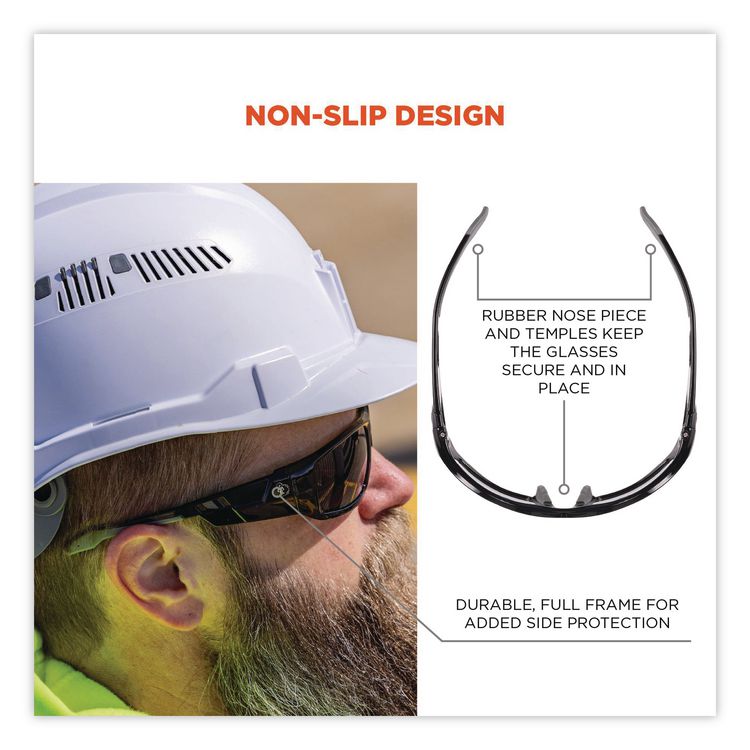 Skullerz Odin Safety Glasses, Black Full Frame, Smoke Dual Lens