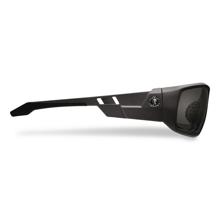 Skullerz Odin Safety Glasses, Black Full Frame, Smoke Dual Lens