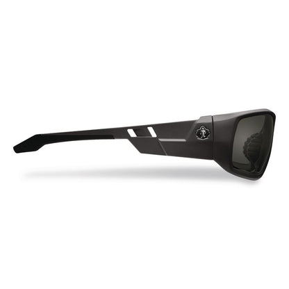 Skullerz Odin Safety Glasses, Black Full Frame, Smoke Dual Lens