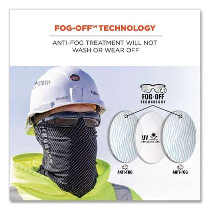 Skullerz Odin Safety Glasses, Fog-Off Technology, Black Full Frame, Smoke Dual Lens
