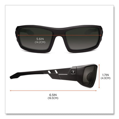 Skullerz Odin Safety Glasses, Fog-Off Technology, Black Full Frame, Smoke Dual Lens