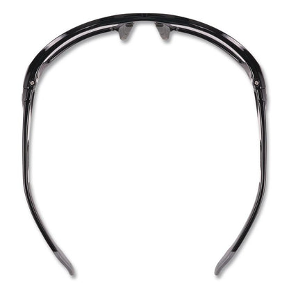Skullerz Odin Safety Glasses, Black Full Frame, Mirrored Silver Dual Lens