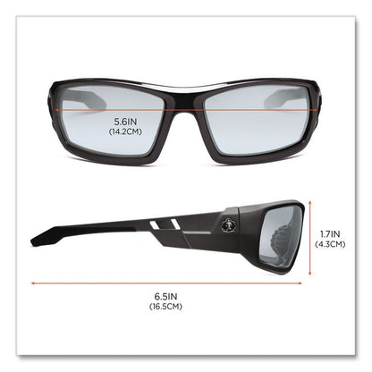 Skullerz Odin Safety Glasses, Black Full Frame, Clear Dual I/O Lens