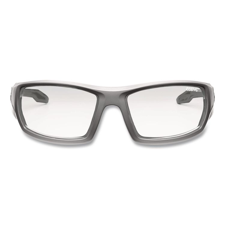 Skullerz Odin Safety Glasses, Fog-Off Technology, Matte Gray Full Frame, Clear Dual Lens