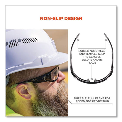 Skullerz Odin Safety Glasses, Black Full Frame, Clear Dual I/O Lens