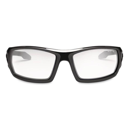 Skullerz Odin Safety Glasses, Matte Black Full Frame, Clear Dual Lens