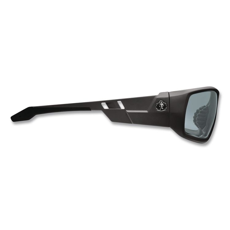 Skullerz Odin Safety Glasses, Matte Black Full Frame, Mirrored Silver Dual Lens