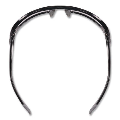 Skullerz Odin Safety Glasses, Matte Black Full Frame, Mirrored Silver Dual Lens