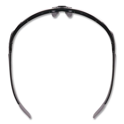Skullerz Dagr Safety Glasses, Black Half Frame, Smoke Single Lens