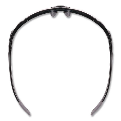 Skullerz Dagr Safety Glasses, Black Half Frame, Mirrored Silver Single Lens