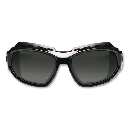Skullerz Loki Safety Glasses/Goggles, Fog-Off Technology, Black Full Frame, Smoke Dual Lens