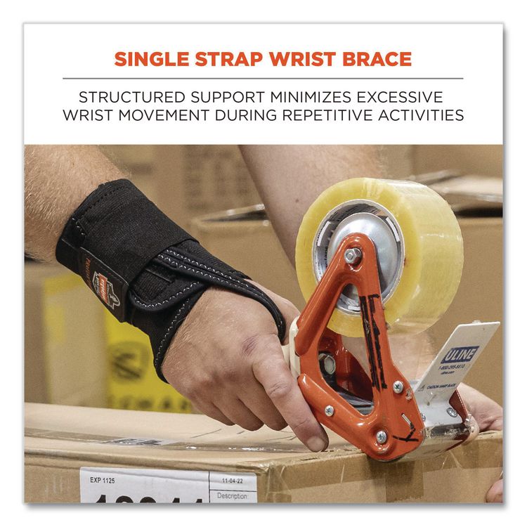 ProFlex 4000 Single Strap Wrist Support, Large, Fits Left-Hand, Black