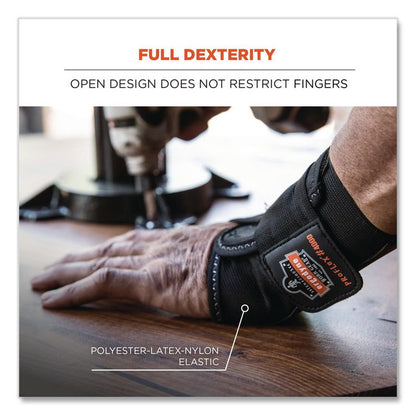 ProFlex 4000 Single Strap Wrist Support, Large, Fits Left-Hand, Black
