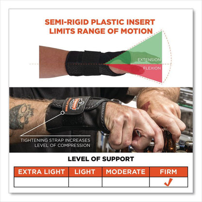 ProFlex 4000 Single Strap Wrist Support, X-Large, Fits Left-Hand, Black