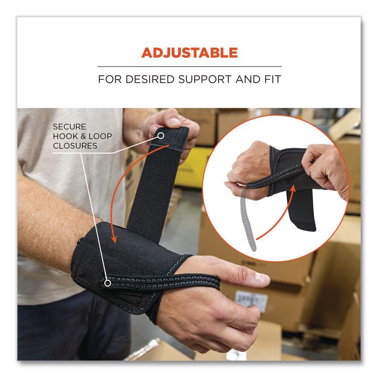 ProFlex 4000 Single Strap Wrist Support, X-Large, Fits Left-Hand, Black