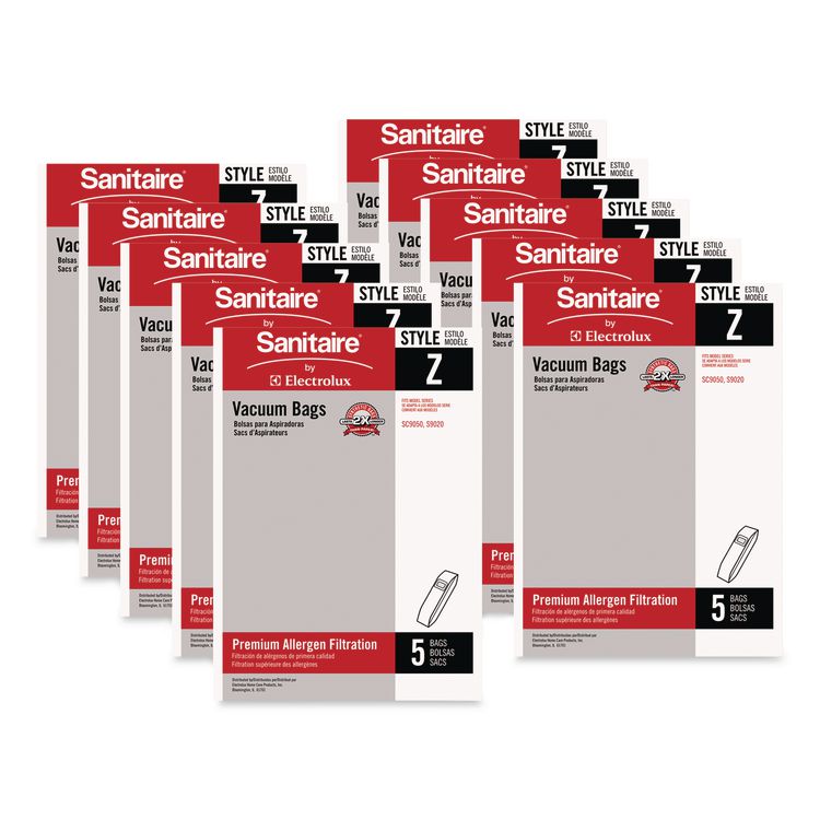 Style Z Vacuum Bags, 5/Pack, 10 Packs/Carton