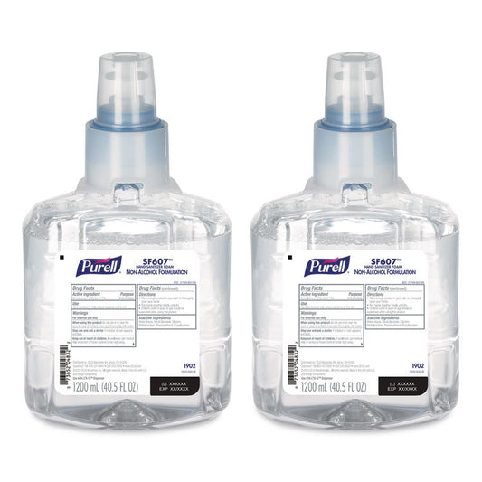SF607 Instant Hand Sanitizer Foam, 1,200 mL Refill, Fragrance-Free, 2/Carton