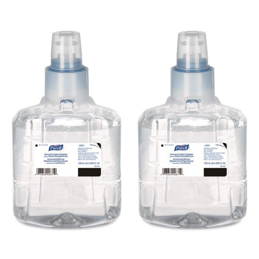 Advanced Hand Sanitizer Green Certified Foam Refill, For LTX-12 Dispensers, 1,200 mL, Fragrance-Free, 2/Carton