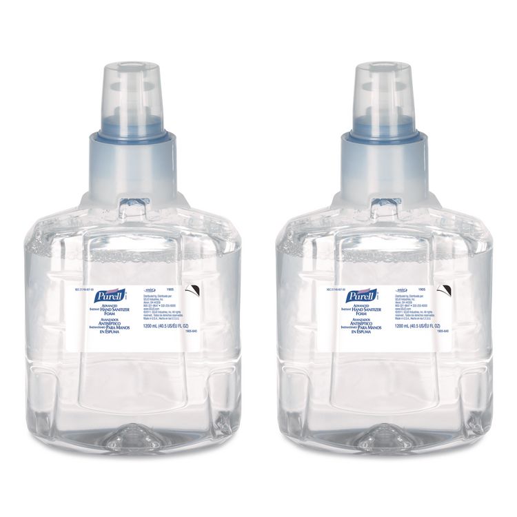 Advanced Hand Sanitizer Foam, For LTX-12 Dispensers, 1,200 mL Refill, Fragrance-Free, 2/Carton