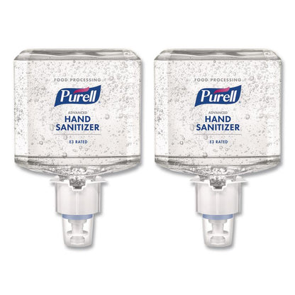 Advanced E3-Rated Instant Hand Sanitizer Gel, 1,200 mL Refill, Fragrance-Free, For ES4 Dispensers, 2/Carton