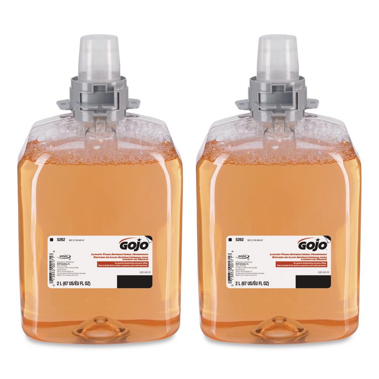Luxury Foam Antibacterial Handwash Refill, Fresh Fruit Scent, 2,000 mL, 2/Carton