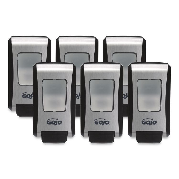 FMX-20 Soap Dispenser, 2 L, 6.5 x 4.7 x 11.7, Black/Chrome, 6/Carton